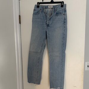 Agolde Riley Light Blue Straight Leg Jeans
